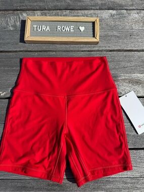 Lululemon Align High-Rise 6" Shorts True Red Size 6 NWT ❤️